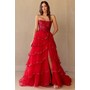 Amelia Couture 4033 Tube Style Layered Flowing Evening Wear