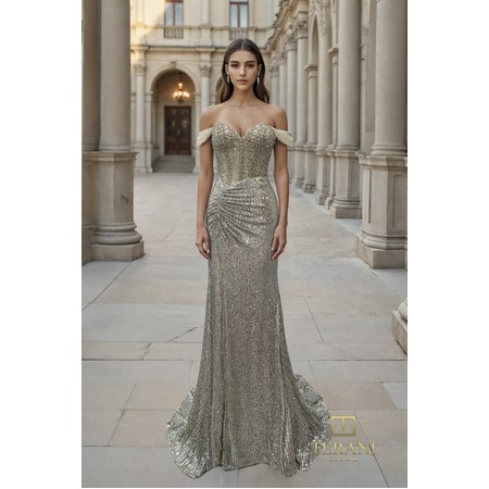 Terani 261P6106 Sweetheart Jeweled Tulle Bodycon Evening Wear