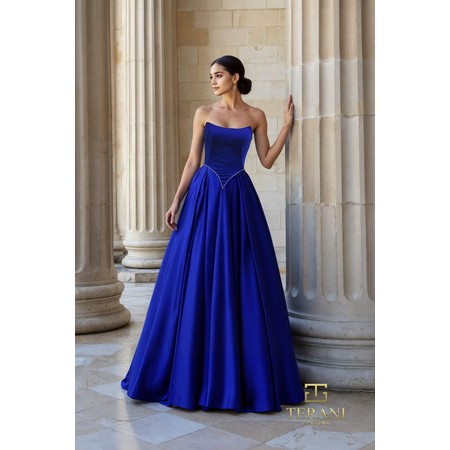 Terani 261P6194 Curved Neck Glossy Ballevening Wear