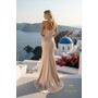 Terani 261P6217 Straight Neck Lustrous Column Formal Evening Gown