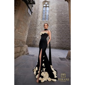 Terani 261P6623 Sweetheart Mikado Trumpet Formal Evening Gown With Spl