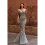 Terani 261P6676 Off-Shoulder Sweetheart Ornate Tulle Fit And Flare For