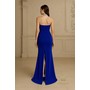 Terani 261E6119 Bandeau Scuba Bodycon Formal Gown With Split