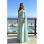 Terani 261E6205 Asymmetric Chiffon Column Formal Gown With Cape Sleeve