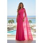 Terani 261E6205 Asymmetric Chiffon Column Formal Gown With Cape Sleeve