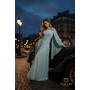 Terani 261E6206 One Side Chiffon Flowing Formal Gown With Long Sleeve