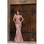 Terani 261E6227 Asymmetric One Side Shimmer Fit & Flare Evening Wear