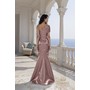 Terani 261E6227 Asymmetric One Side Shimmer Fit & Flare Evening Wear