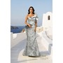 Terani 261E6678 Ruffled One-Shoulder Jacquard Fishtail Gown With Split
