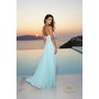 Terani 261E6736 Straight Neck Chiffon & Crepe Flowing Formal Gown