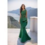 Terani 261E6750 Round Bateau Crepe Fit And Flare Formal Evening Gown