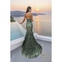 Terani 261GL6001 Sweetheart Jeweled Tulle Fishtail Evening Wear