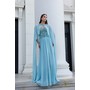 Terani 261M6402 Sweetheart Chiffon Flared Gown With Cape