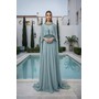 Terani 261M6402 Sweetheart Chiffon Flared Gown With Cape