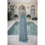 Terani 261M6402 Sweetheart Chiffon Flared Gown With Cape