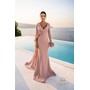 Terani 261M6403 Asymmetric Chiffon Column Evening Wear With Train And 