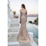 Terani 261M6448 Exposed Shoulder Jacquard Trumpet Formal Evening Gown 