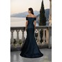 Terani 261M6449 Sweetheart Metallic Jacquard Trumpet Gown With Cap Sle
