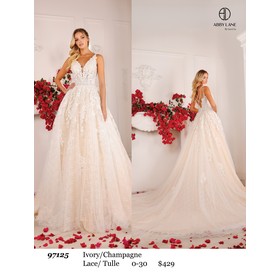 Abby Paris AP-97125 Lace Layered Gown Style 9712