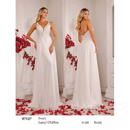 Abby Paris AP-97137 Detailed Chiffon Formal Evening Gown