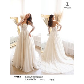 Abby Paris AP-97188 Lace Layered Formal Evening Gown Style 9718