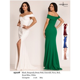 Abby Paris AP-93128 Georgette Evening Wear