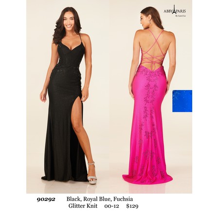 Abby Paris AP-90292 Sequined Knit Evening Wear