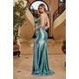 Nox Anabel E1534 Rhinestone Satin Corset Formal Evening Gown With Spli