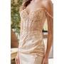 Nox Anabel F1571 Off-Shoulder Lustrous Formal Gown With Gem-Adorned Fr