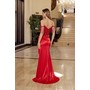 Nox Anabel F1571 Off-Shoulder Lustrous Formal Gown With Gem-Adorned Fr
