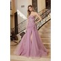 Nox Anabel G1371 Glitter Bandeau A-Line Formal Evening Gown With Split