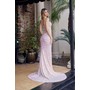 Nox Anabel G1655 Sleeveless Sparkle Applique Tailored Formal Gown With