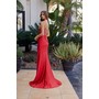 Nox Anabel M1707 Tube Style Satin Gown With Bow Accent