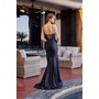 Nox Anabel T1507 Dazzling Heat Stone Lustrous Evening Wear With Split