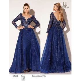 Lucci Lu LL-C8076 Detailed Tulle Gown Style C807