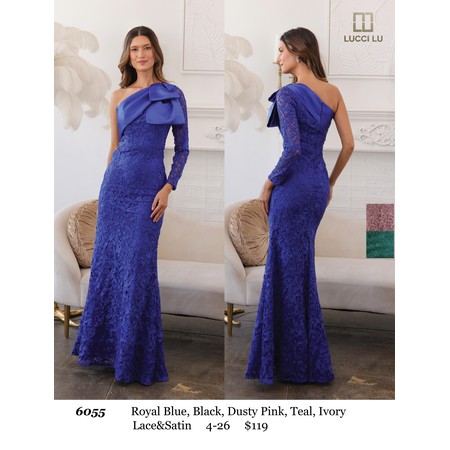 Lucci Lu LL-6055 Intricate Glossy Formal Gown