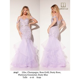Lucci Lu LL-2147 Layered Evening Wear Style 2147