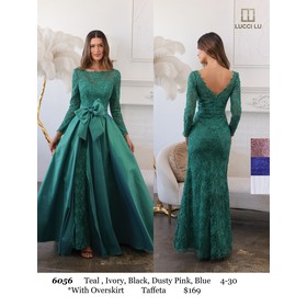Lucci Lu LL-6056 Taffeta Evening Wear Style 6056