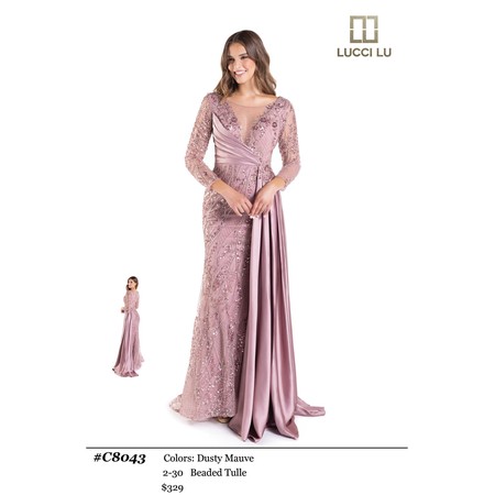 Lucci Lu LL-C8043 Crystal Tulle Gown Style C804