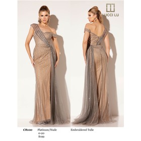 Lucci Lu LL-C8100 Ornate Tulle Gown Style C810