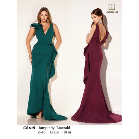 Lucci Lu LL-C8108 Crepe Gown Style C810