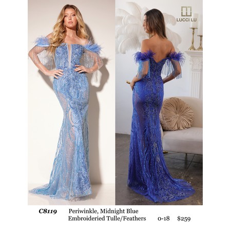 Lucci Lu LL-C8119 Detailed Mesh Formal Gown Style C811