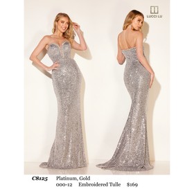Lucci Lu LL-C8125 Ornate Tulle Gown Style C812