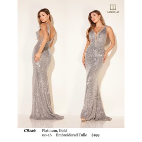 Lucci Lu LL-C8126 Adorned Layered Evening Wear Style C812