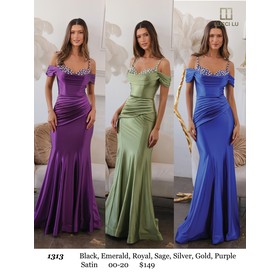 Lucci Lu LL-1313 Shimmer Knit Gown