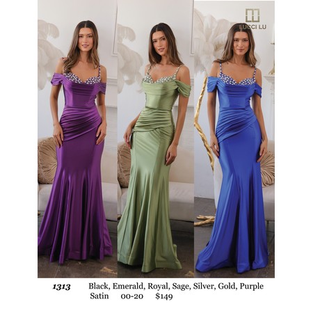 Lucci Lu LL-1313 Shimmer Knit Gown