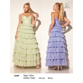 Lucci Lu LL-1342 Glitter Layered Gown