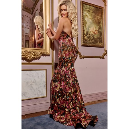 JOVANI 44072A Glittering Embellishments Tube Style Prom Evening Wear