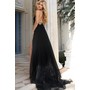 JOVANI 47787A Crystal Rhinestone Trim Plunging Velvet Formal Evening G