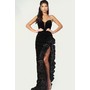 JOVANI 45843A Pleated Soft Touch Prom Formal Wear With Crystal Straps